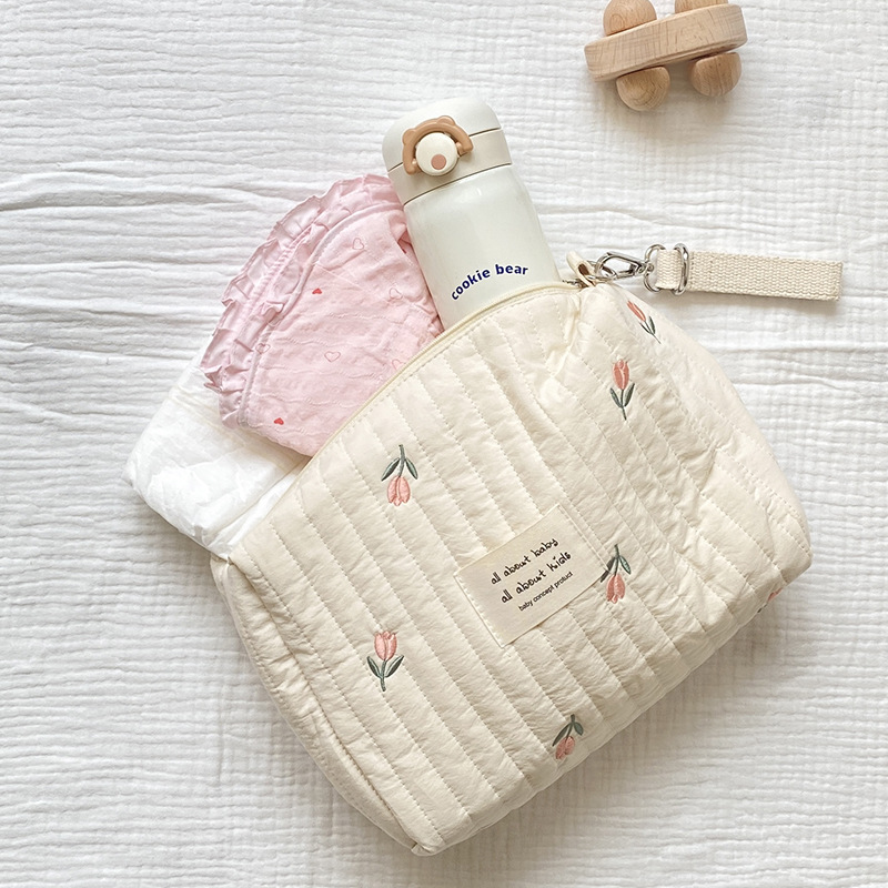 AliExpress Mommy Bag Print Embroidery Mommy Bag Zipper Newborn Baby Diaper Bag Nappy Pouch Travel Stroller Storage Bags, view 3