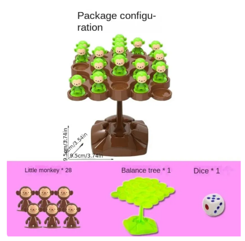 AliExpress Monkey Balance Tree Focus Balance Training Children's Toys Folding Music Series Parent Child Interactive Board Game, view 4