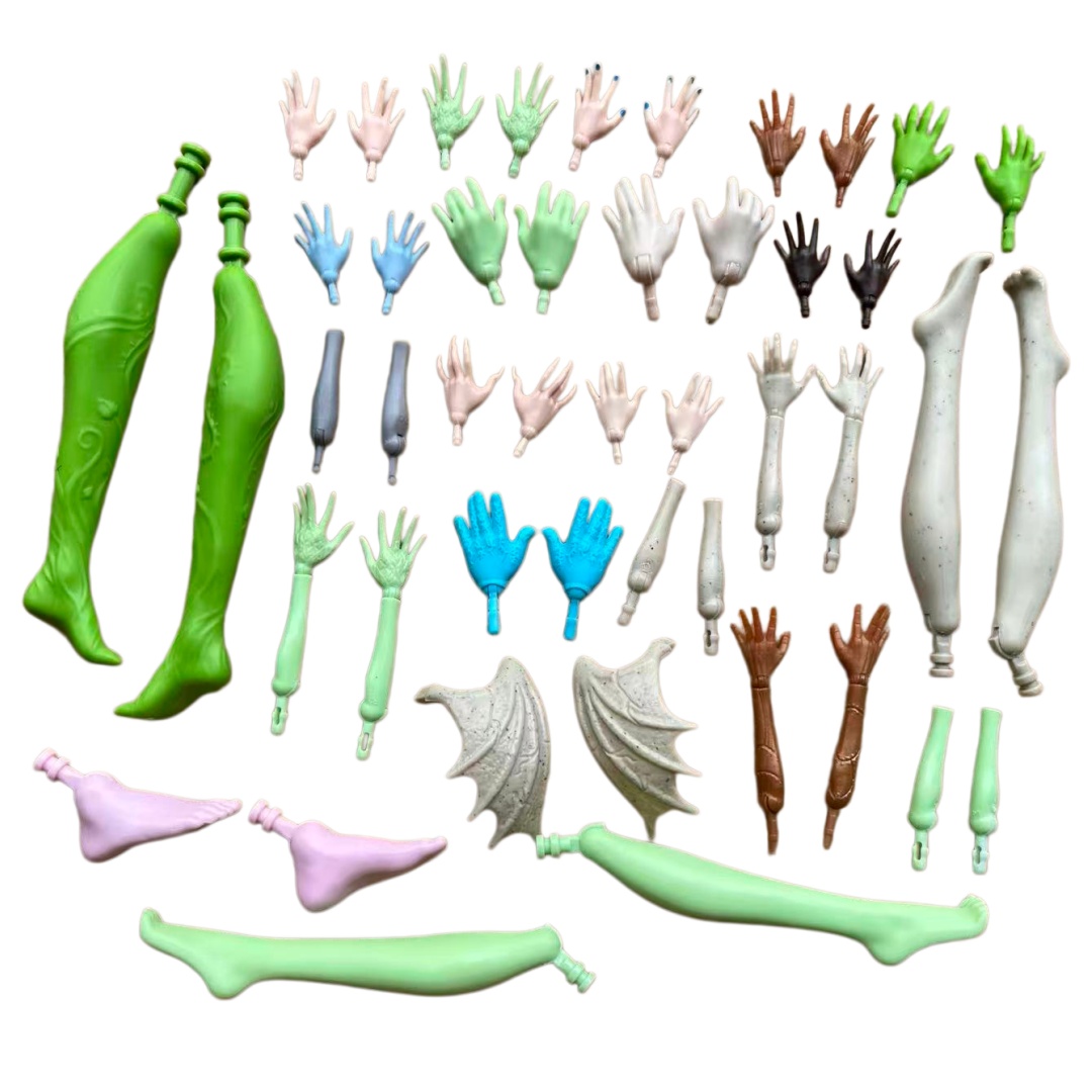 AliExpress Monster Doll Replacement Parts Set DIY Doll Dressing Accessories Includes Hands Feet Legs Elbows for Personality Doll Making