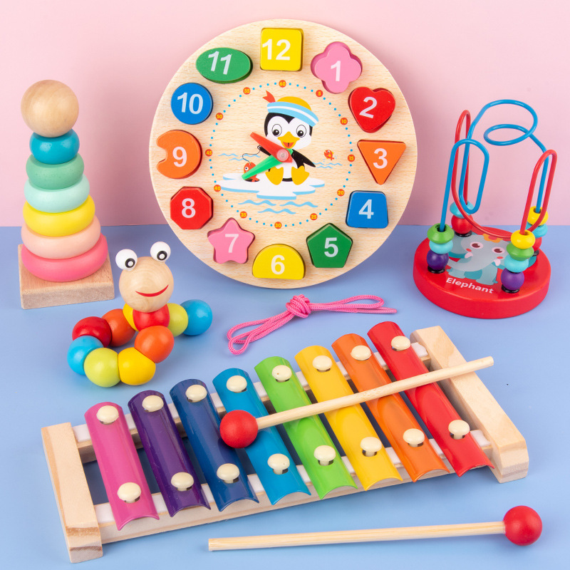 AliExpress Montessori Baby Toys Kids 3D Wooden Puzzles Early Learning Baby Games Toys Educational Wooden Toys For Children Birthday Gifts