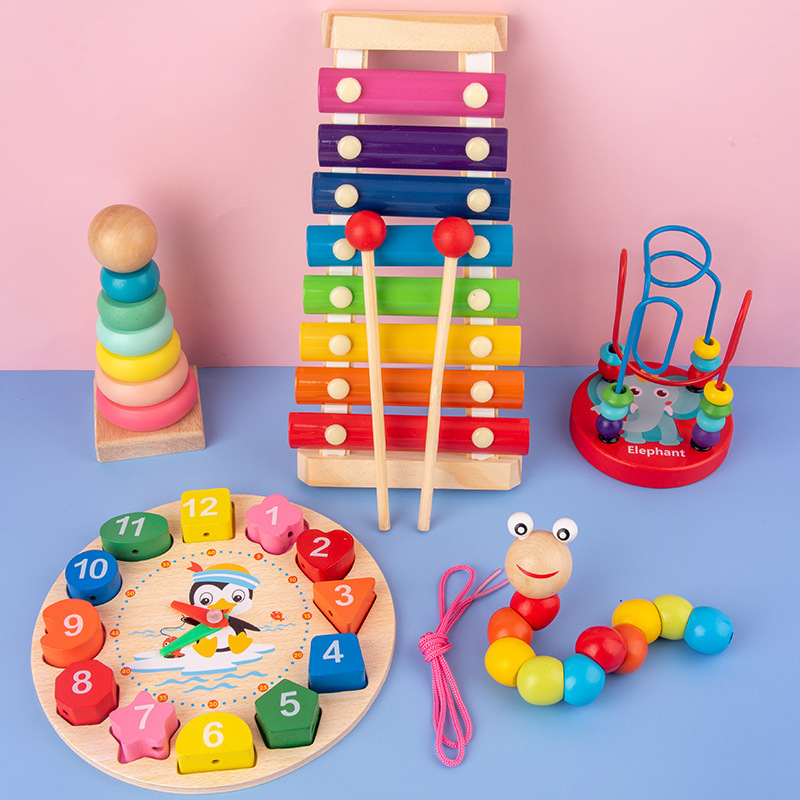 AliExpress Montessori Baby Toys Kids 3D Wooden Puzzles Early Learning Baby Games Toys Educational Wooden Toys For Children Birthday Gifts, view 3