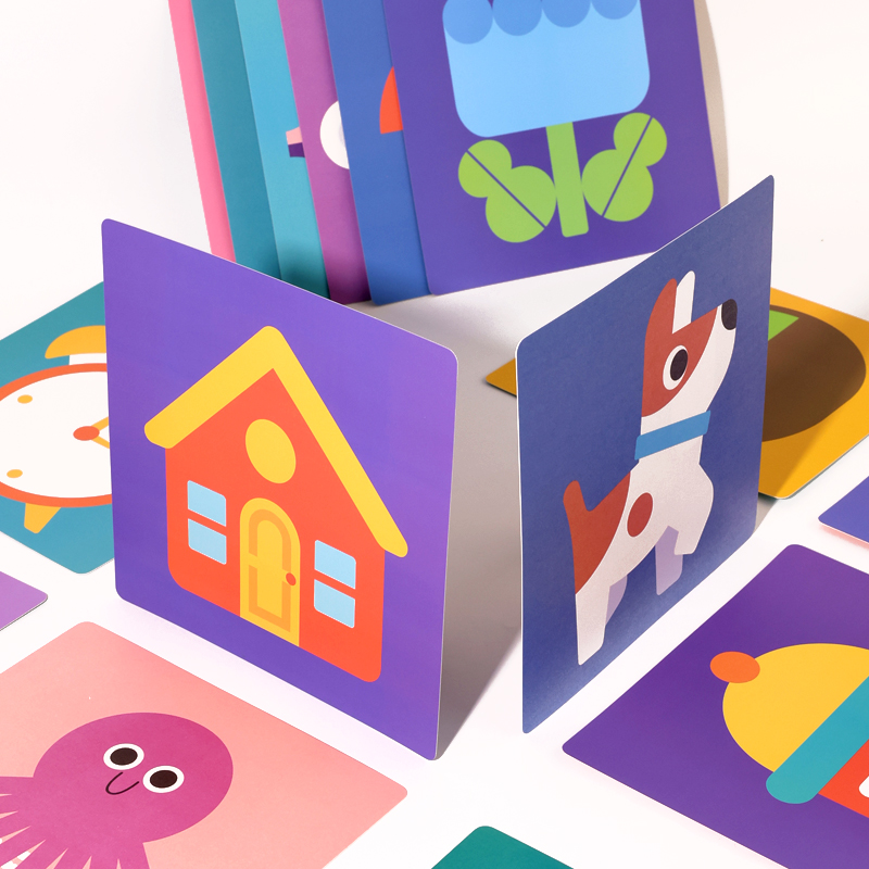 AliExpress Montessori Baby Visual Stimulation Flash Cards High Contrast Cognition Toy Infant Gift for Children's Early Learning, view 2