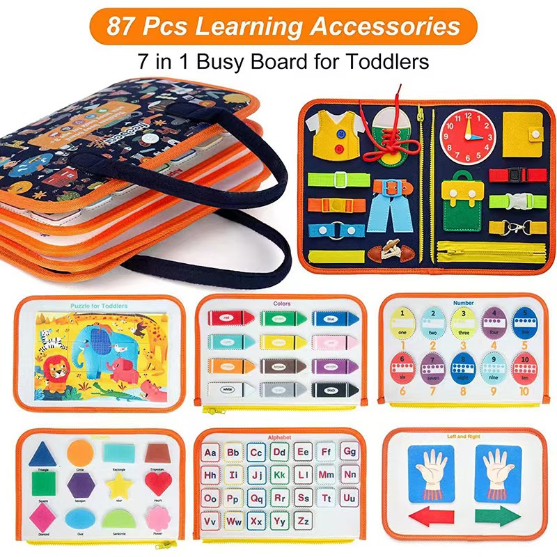 AliExpress Montessori Busy Board for Ages 3-6 - Sensory Educational Toy for Early Learning & Fine Motor Skills Development, view 3