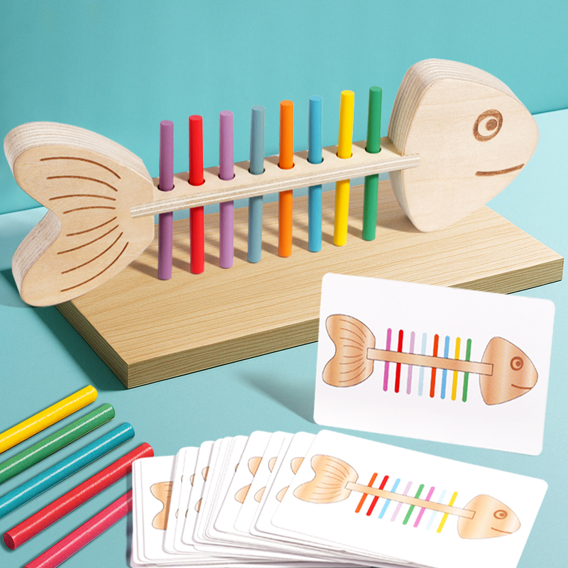 AliExpress Montessori Color Matching Sensory Toys Wooden Balance Stick Fine Training Game Puzzle Toy For Boys Girls Birthday  Gift