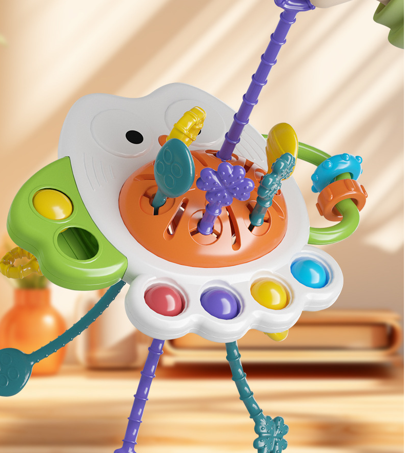AliExpress Montessori Owl Pull String Sensory Development Baby Toy Early Learning Education Finger Grasp Training for 10 Months+, view 2