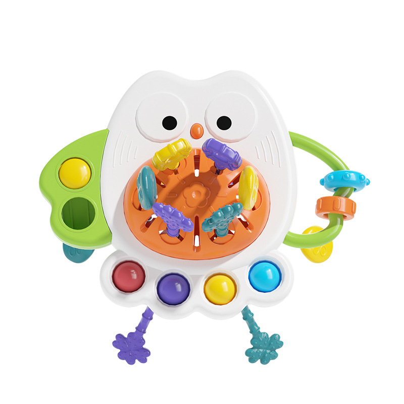 AliExpress Montessori Owl Pull String Sensory Development Baby Toy Early Learning Education Finger Grasp Training for 10 Months+, view 3
