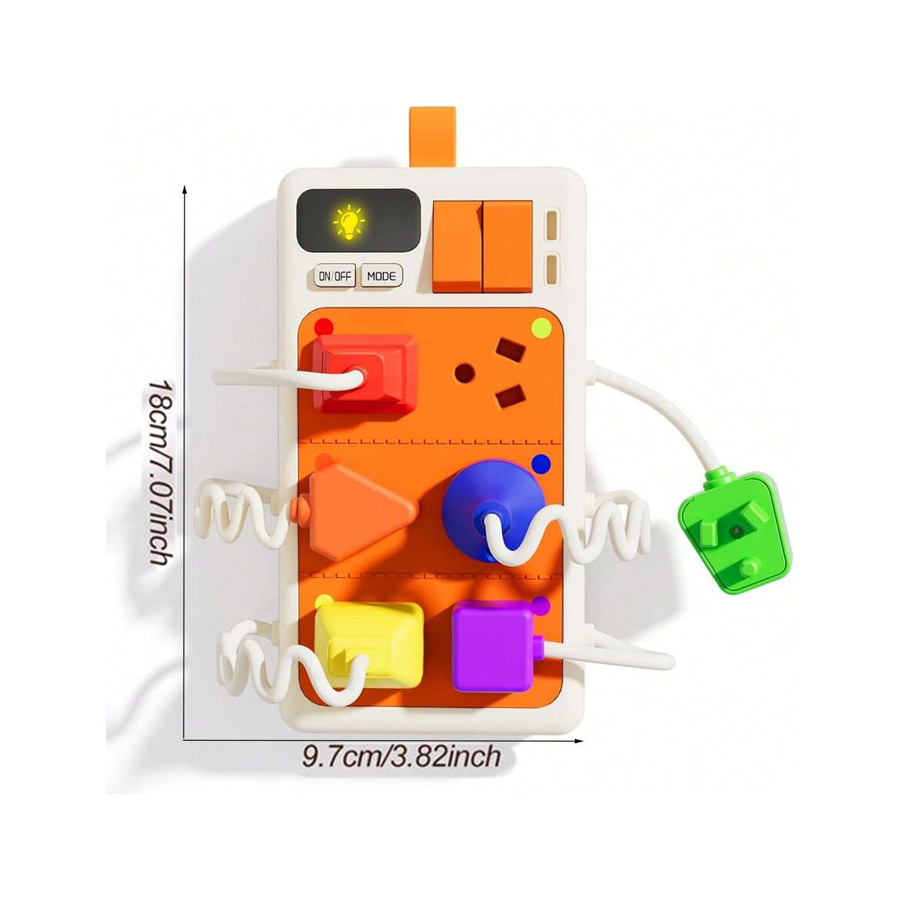 AliExpress Montessori Sensory Toys Plug Outlet Busy Board Toy with Light Sounds Color Shape Matching Toy Gifts for Todders Boys Girls, view 6