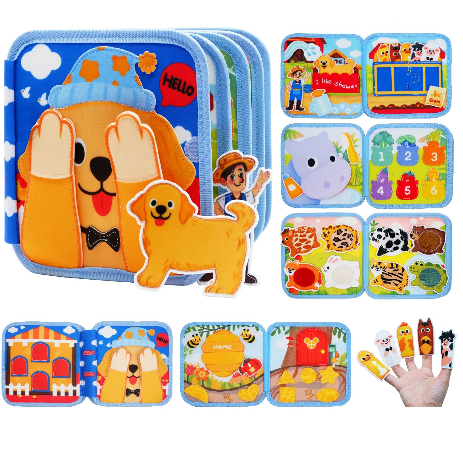 AliExpress Montessori Toy Busy Board Giraffe Busy Book Preschool Learning Educational Quiet Book Sensory Travel Toy for Baby 3 4 5 6 Ages, view 5