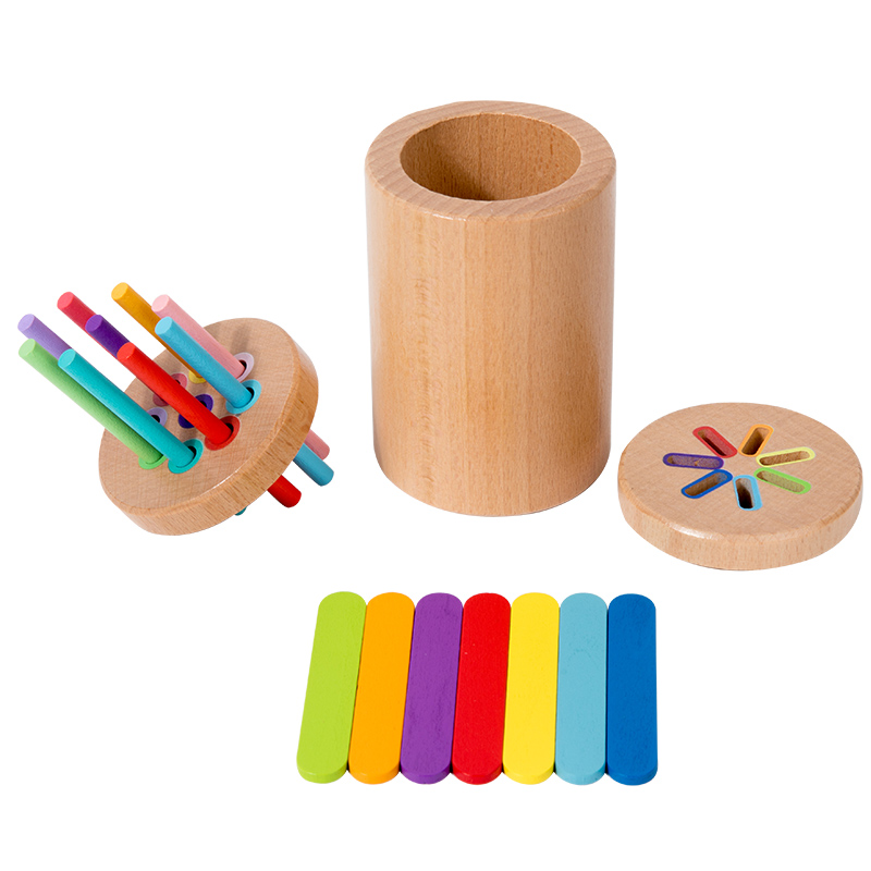 AliExpress Montessori Toys Wooden Color Sorting Toys Fine Motor Skills Sensory Matching Games Educational Kid Toys For 1-3 Year Old 3+ Gift, view 5