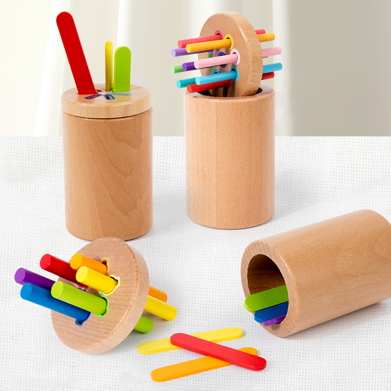AliExpress Montessori Toys Wooden Color Sorting Toys Fine Motor Skills Sensory Matching Games Educational Kid Toys For 1-3 Year Old 3+ Gift, view 6