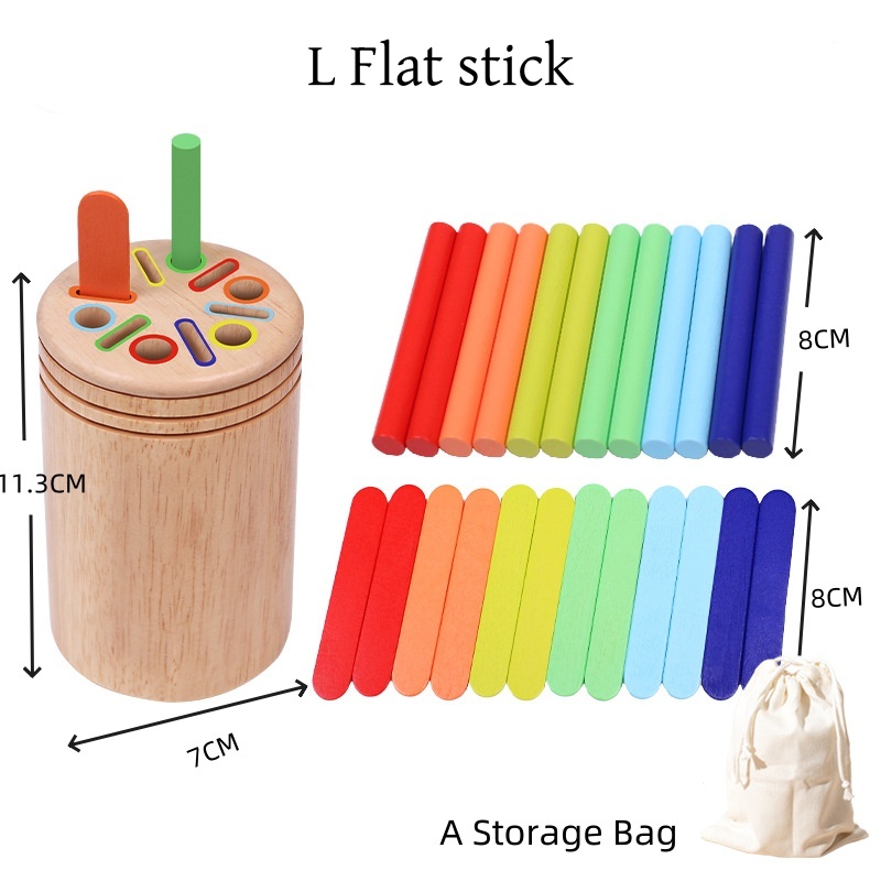 AliExpress Montessori Wooden Toys Color Sorting Fine Motor Toys Shape Matching Sensory Toys Early Educational Puzzle Toys for Toddlers, view 4