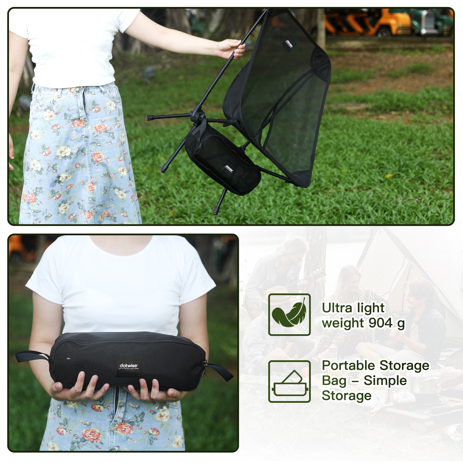 AliExpress Folding Mesh Moon Chair for Camping, view 3