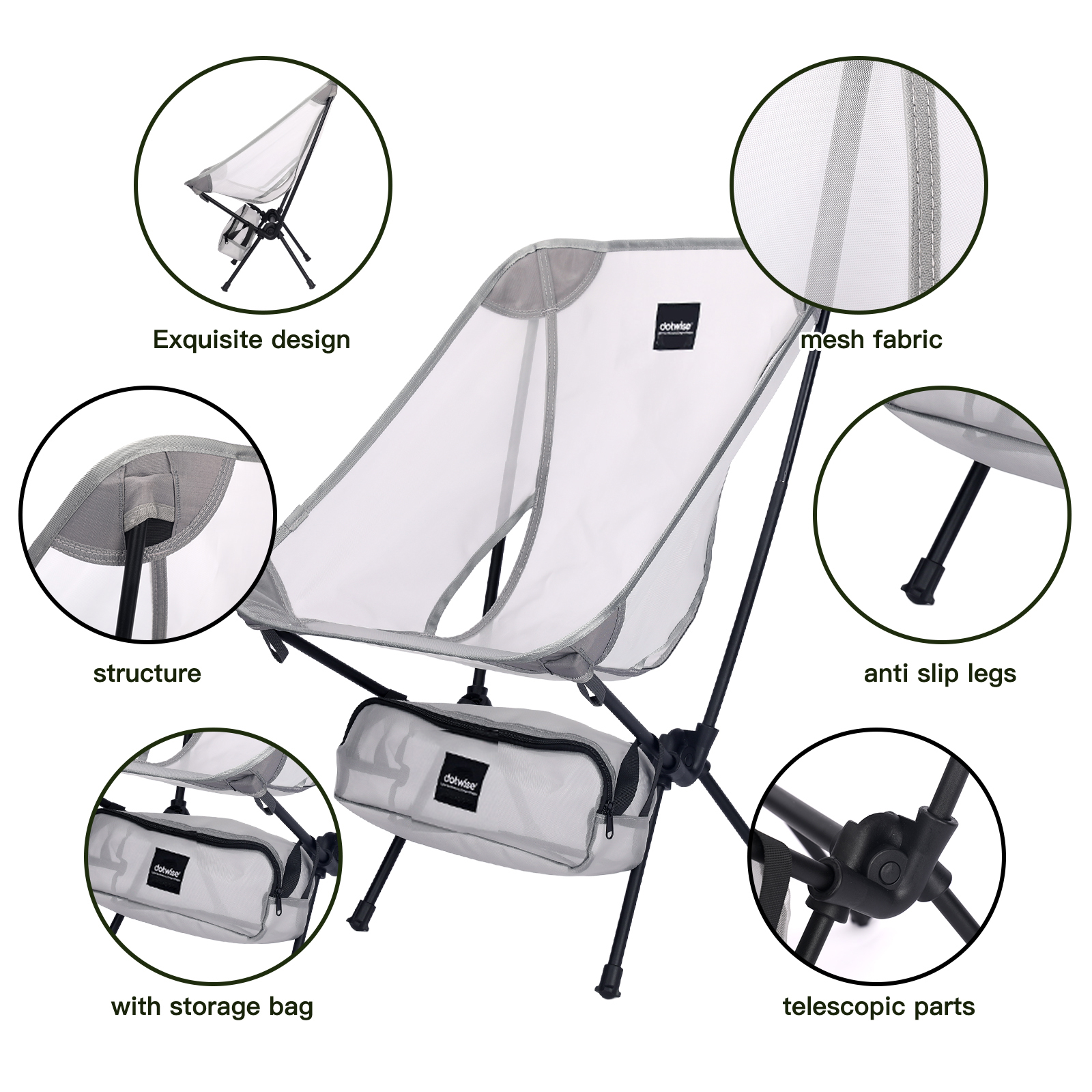 AliExpress Folding Mesh Moon Chair for Camping, view 5