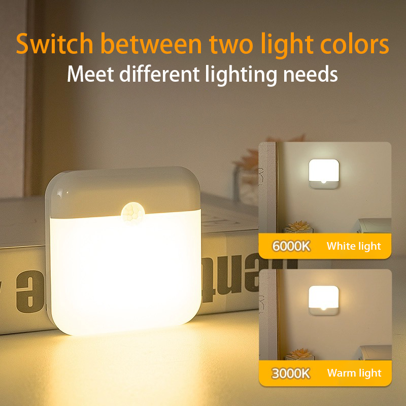 AliExpress USB-C Rechargeable Square Motion Sensor Night Light, view 3
