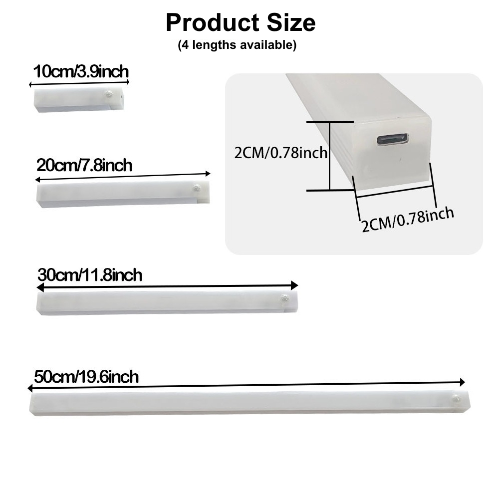 AliExpress USB Rechargeable Motion Sensor LED Light Bar, view 2