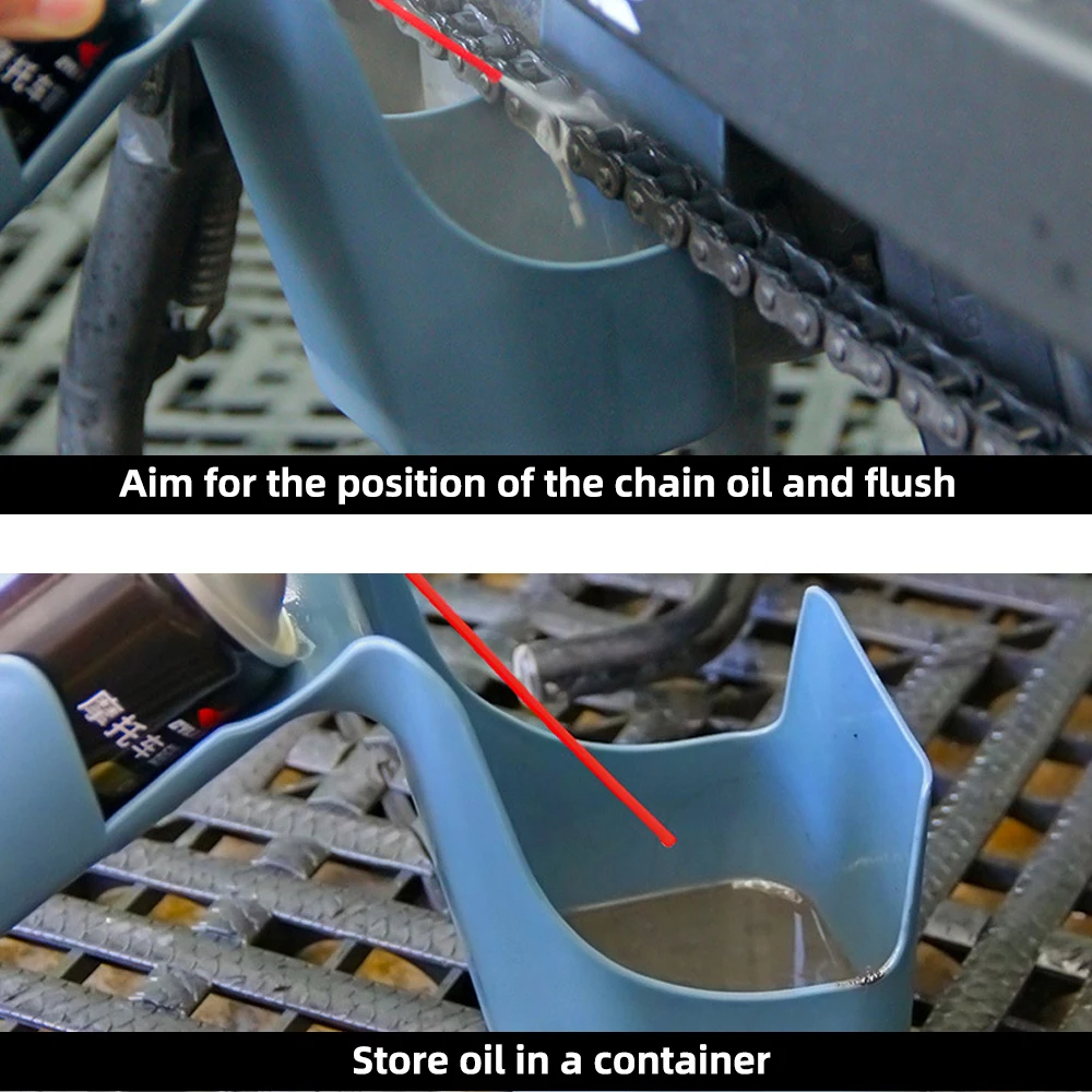 AliExpress Motorcycle Bike Chain Oil Storage Tool Agent Widely Used Chain Oil Anti-spray Tool Box Chain Cleaning Oil Splash-Proof Tool, view 3