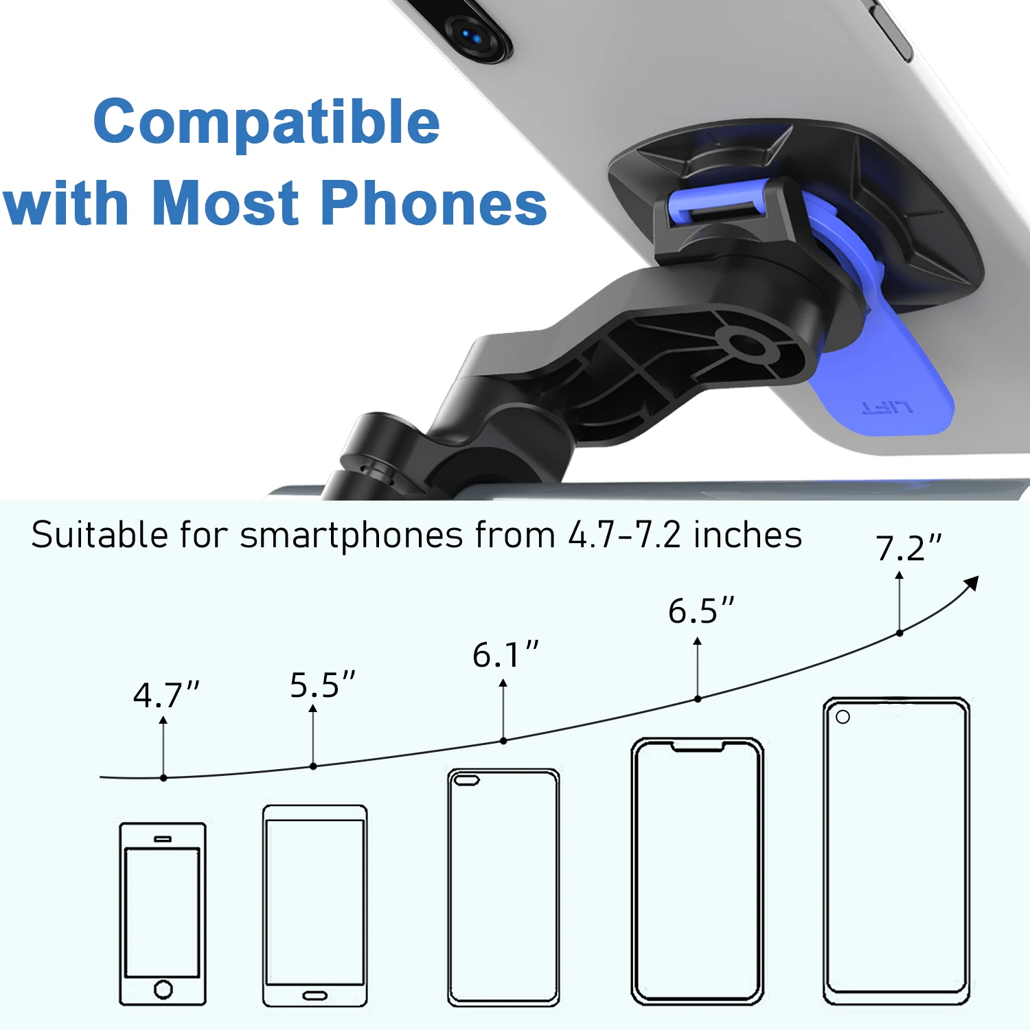 AliExpress Motorcycle Handlebar Mount, Universal Bike Phone Holder, MTB Phone Holder, Detachable & Universal 360° Rotatable, view 4