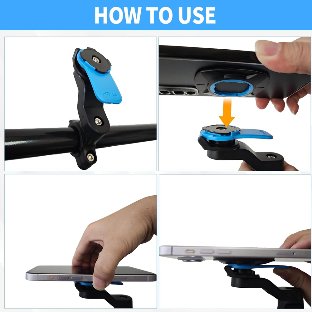 AliExpress Motorcycle Handlebar Mount, Universal Bike Phone Holder, MTB Phone Holder, Detachable & Universal 360° Rotatable, view 5
