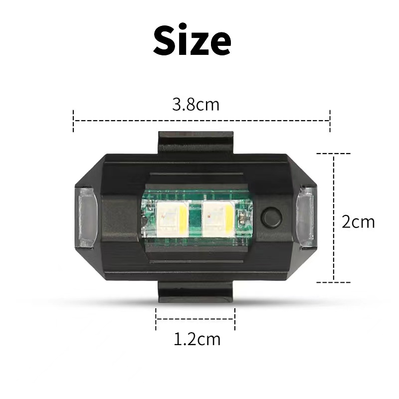 AliExpress Motorcycle Light Drone Strobe Light 7 Color Mini USB LED Anti-Collision Bike Aircraft Night Flying Flashing Warning Signal Light, view 2