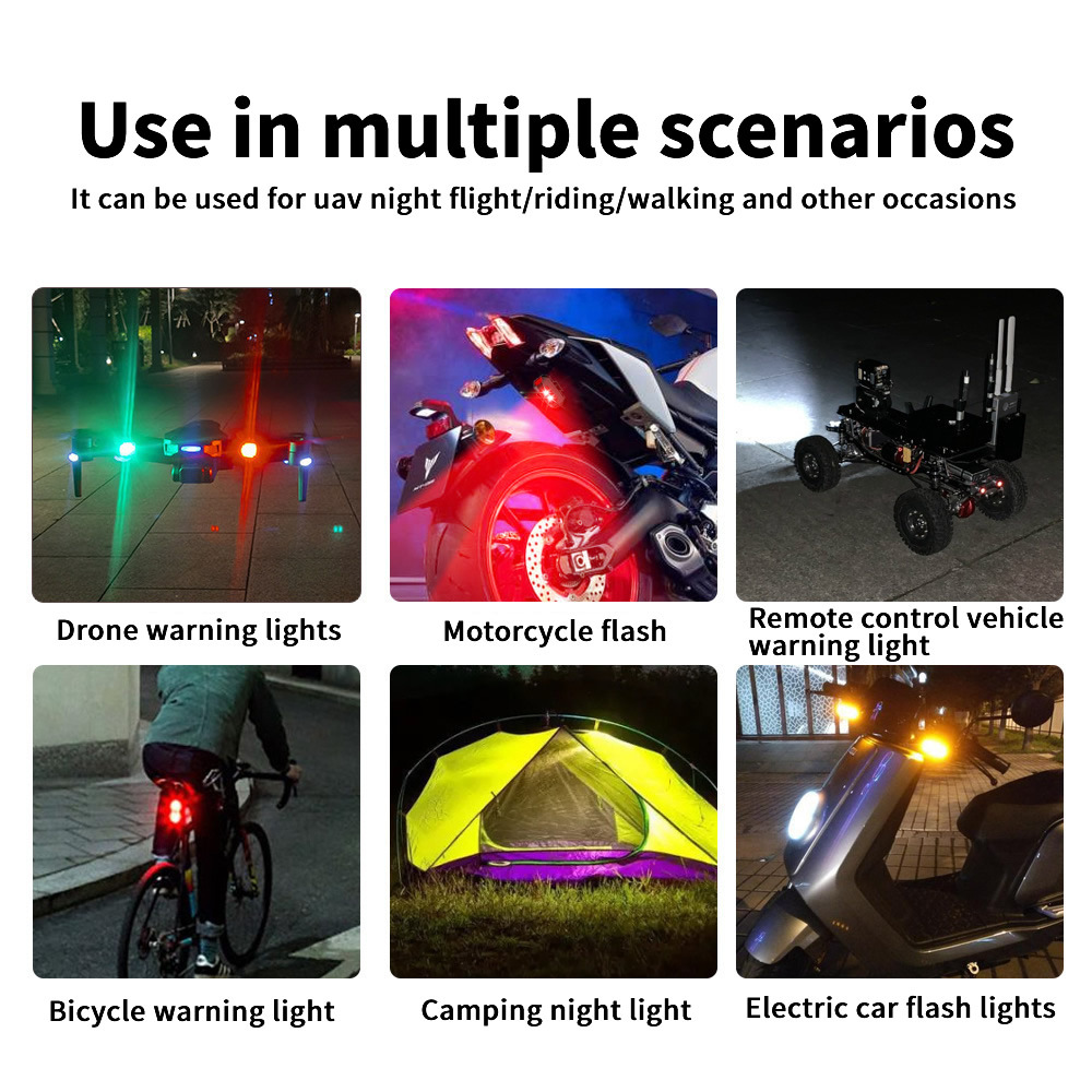 AliExpress Motorcycle Light Drone Strobe Light 7 Color Mini USB LED Anti-Collision Bike Aircraft Night Flying Flashing Warning Signal Light, view 6