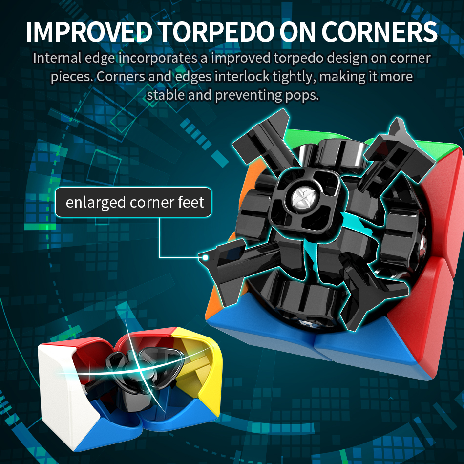 AliExpress MoYu Meilong Professional Magic Cube 2x2x2 classroom Stickerless 2 Layers Speed Cube Puzzle Cube Fidget Toys For Childrengifts, view 5