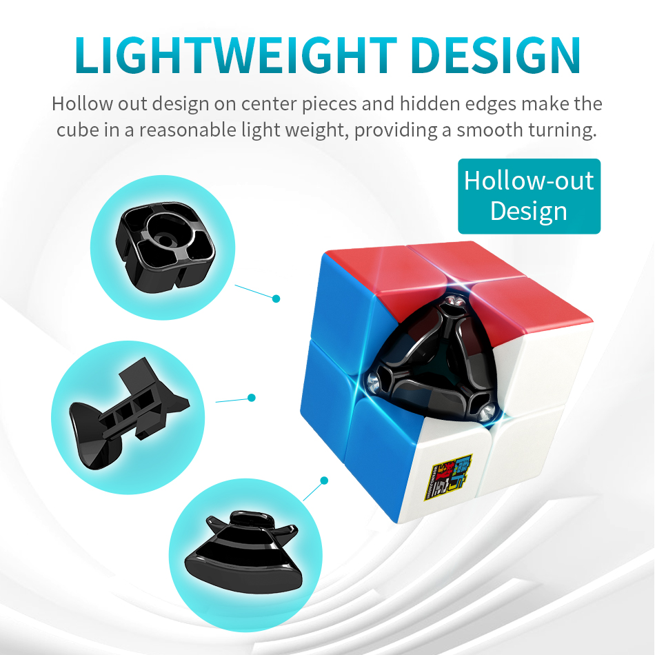 AliExpress MoYu Meilong Professional Magic Cube 2x2x2 classroom Stickerless 2 Layers Speed Cube Puzzle Cube Fidget Toys For Childrengifts, view 6