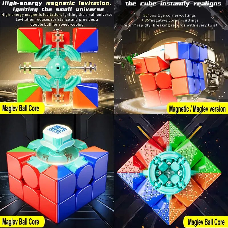 AliExpress MoYu RS3M V5 3X3 Magnetic Magic Speed Cube Professional Fidget Toys RS3 M 2023 V5 Cubo Magico Puzzle, view 3