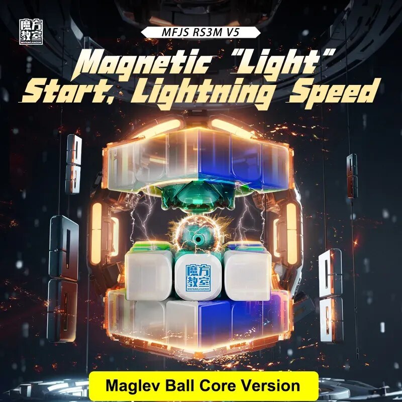 AliExpress MoYu RS3M V5 3X3 Magnetic Magic Speed Cube Professional Fidget Toys RS3 M 2023 V5 Cubo Magico Puzzle, view 4