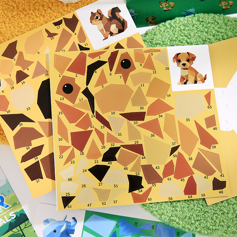 AliExpress Mr Paper 12pcs/bag Sticker Book Students' Handmade 3D Geometric Collage DIY Stickers Early Educational Stickers For Journal, view 3