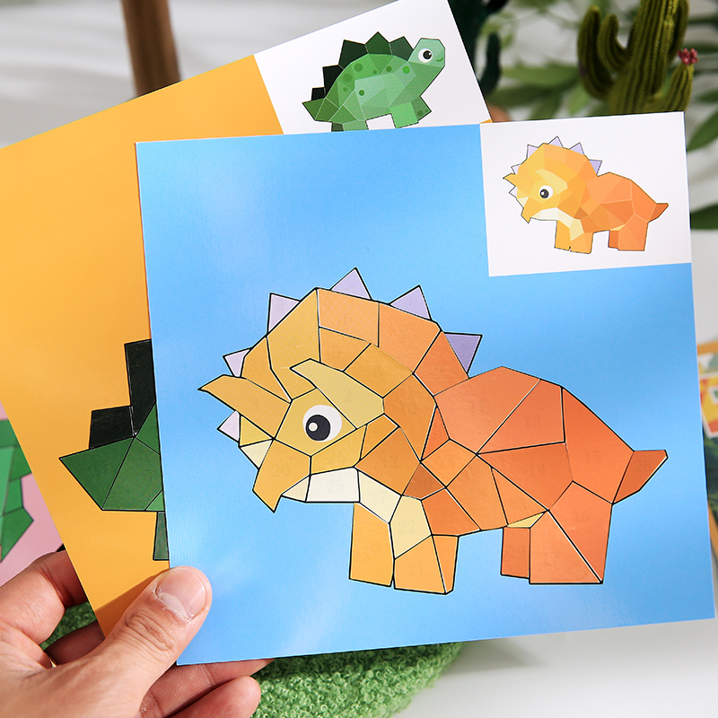 AliExpress Mr Paper 12pcs/bag Sticker Book Students' Handmade 3D Geometric Collage DIY Stickers Early Educational Stickers For Journal, view 5