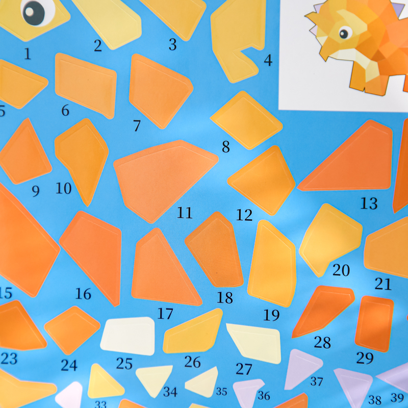 AliExpress Mr Paper 12pcs/bag Sticker Book Students' Handmade 3D Geometric Collage DIY Stickers Early Educational Stickers For Journal, view 6