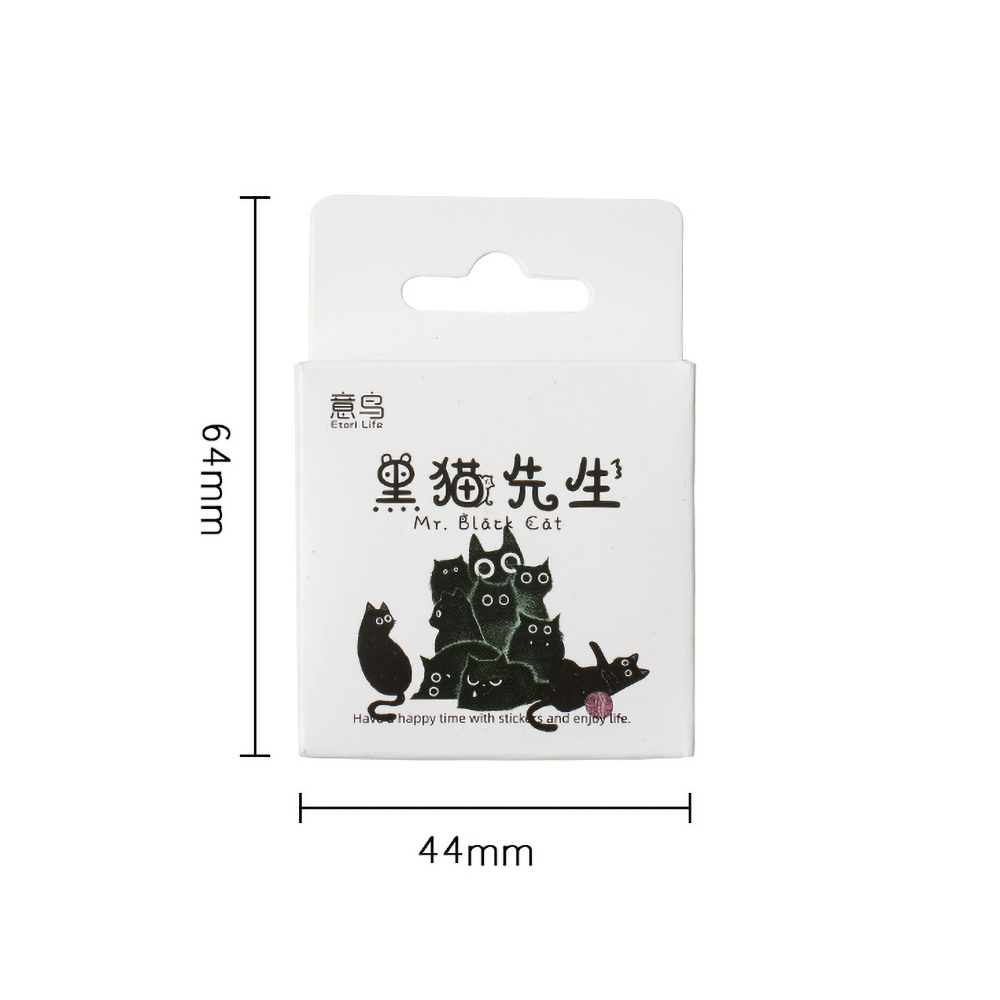 AliExpress Mr. Paper 46pcs/Box Kawaii Black Cat Stickers Items Decoration DIY Handbook Stickers Boxed Cute Stickers Korean Stationery, view 6
