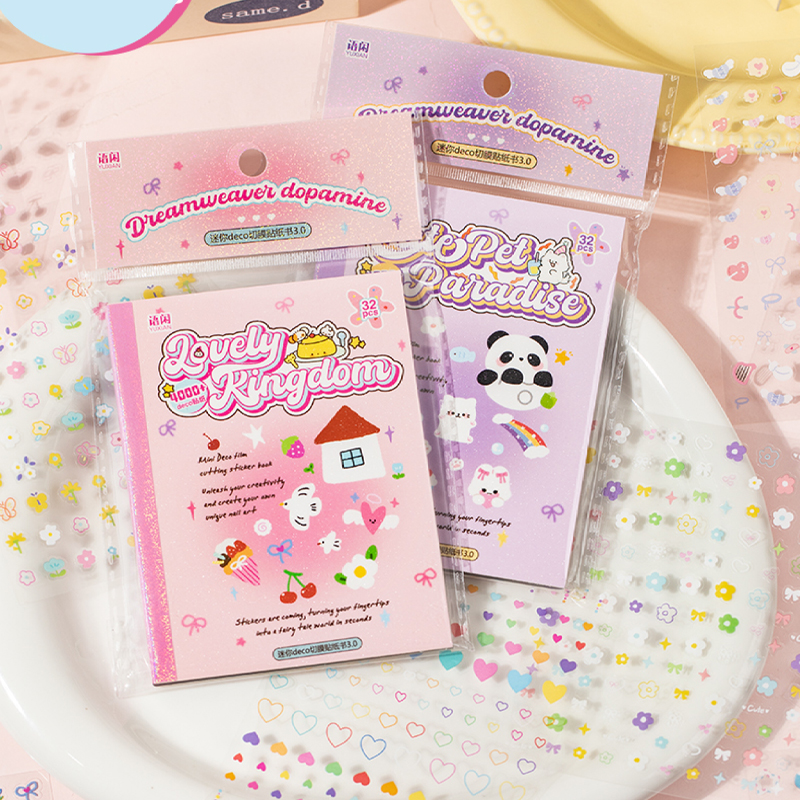 AliExpress Mr Paper,kawaii Mini Deco Sticker Book scrapbooking stickers stickers aesthetic cheap stationery supplies  journaling stationery, view 2