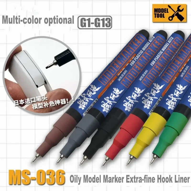 AliExpress MS043 Oily Model Marker Extra-fine Hook Liner Assembly Model Building Tools For Military Paint Tool Hobby DIY