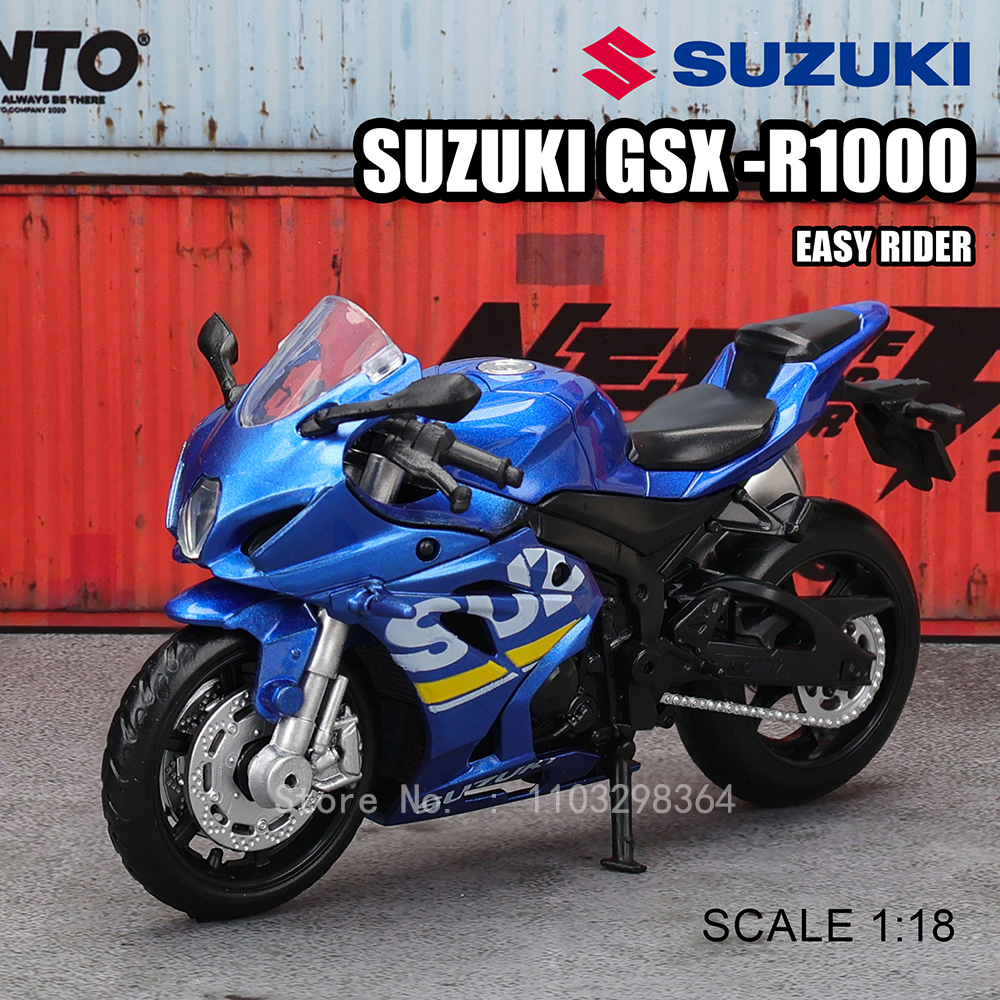 AliExpress MSZ 1:18 Suzuki GSX-R1000 YAMAHA YZF-R1 Classic Motorcycle Static Model Alloy Die Casting Car Toy Gifts