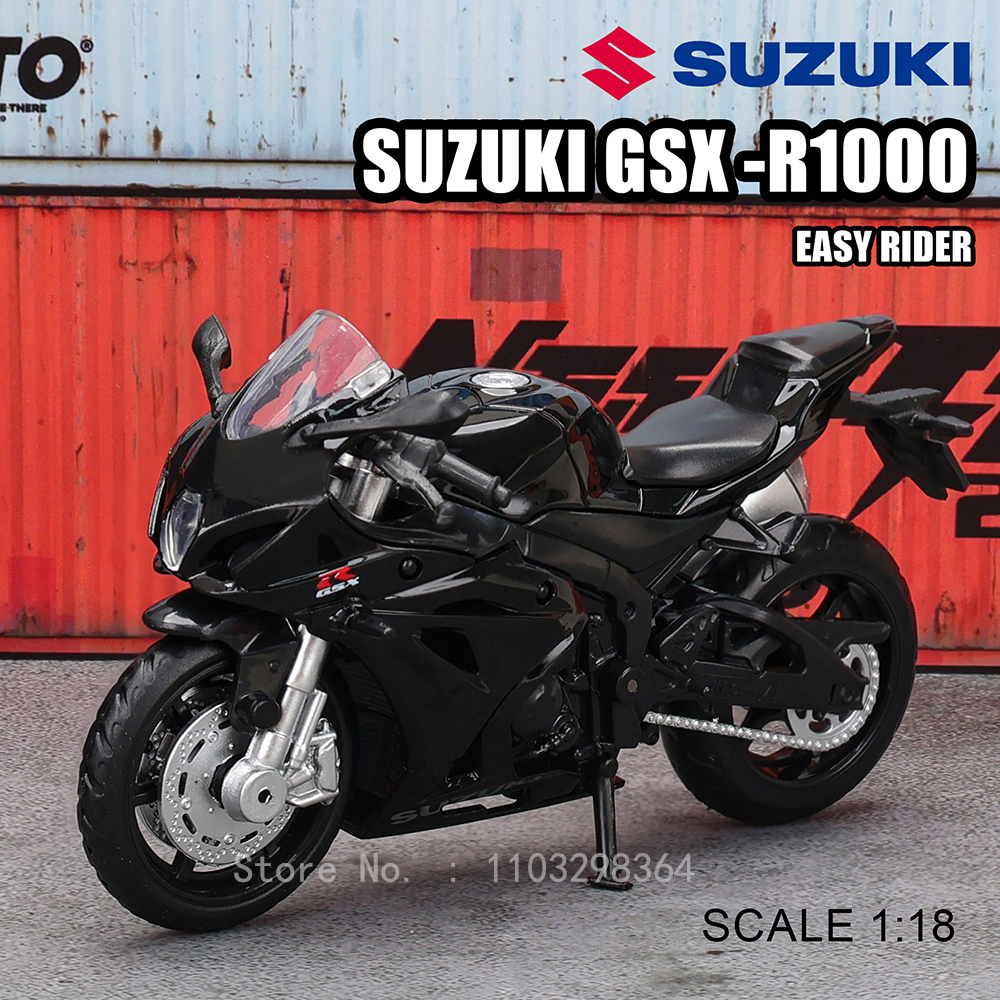 AliExpress MSZ 1:18 Suzuki GSX-R1000 YAMAHA YZF-R1 Classic Motorcycle Static Model Alloy Die Casting Car Toy Gifts, view 4
