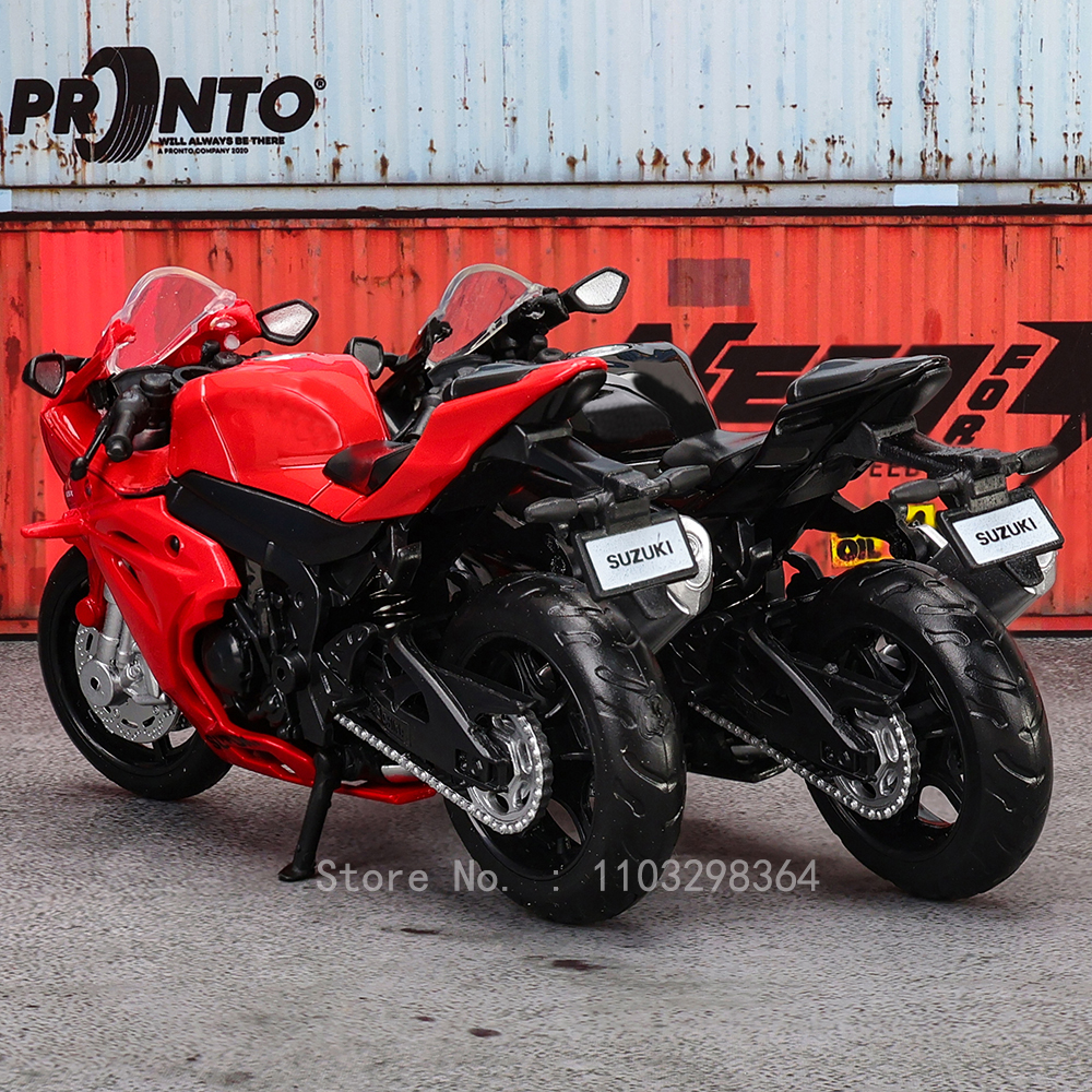 AliExpress MSZ 1:18 Suzuki GSX-R1000 YAMAHA YZF-R1 Classic Motorcycle Static Model Alloy Die Casting Car Toy Gifts, view 6