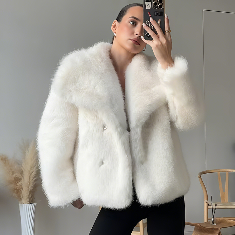 AliExpress MUJER Faux Fur Hairy Coat Woman Warm Winter Fluffy Coat Women New Plush Jackets for Women Outerwears Luxury Women's Teddy Coats, view 3