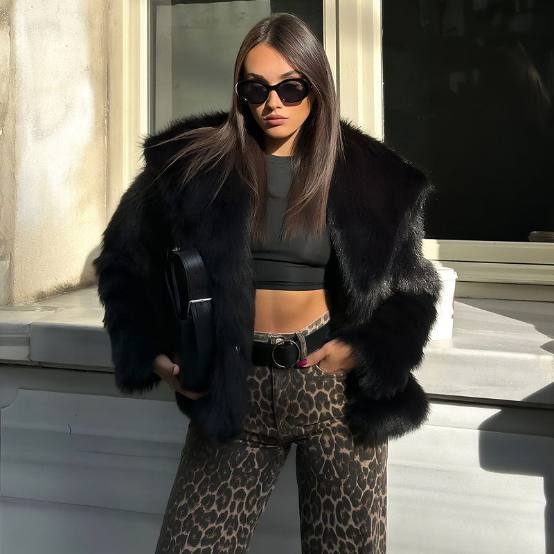 AliExpress MUJER Faux Fur Hairy Coat Woman Warm Winter Fluffy Coat Women New Plush Jackets for Women Outerwears Luxury Women's Teddy Coats, view 4