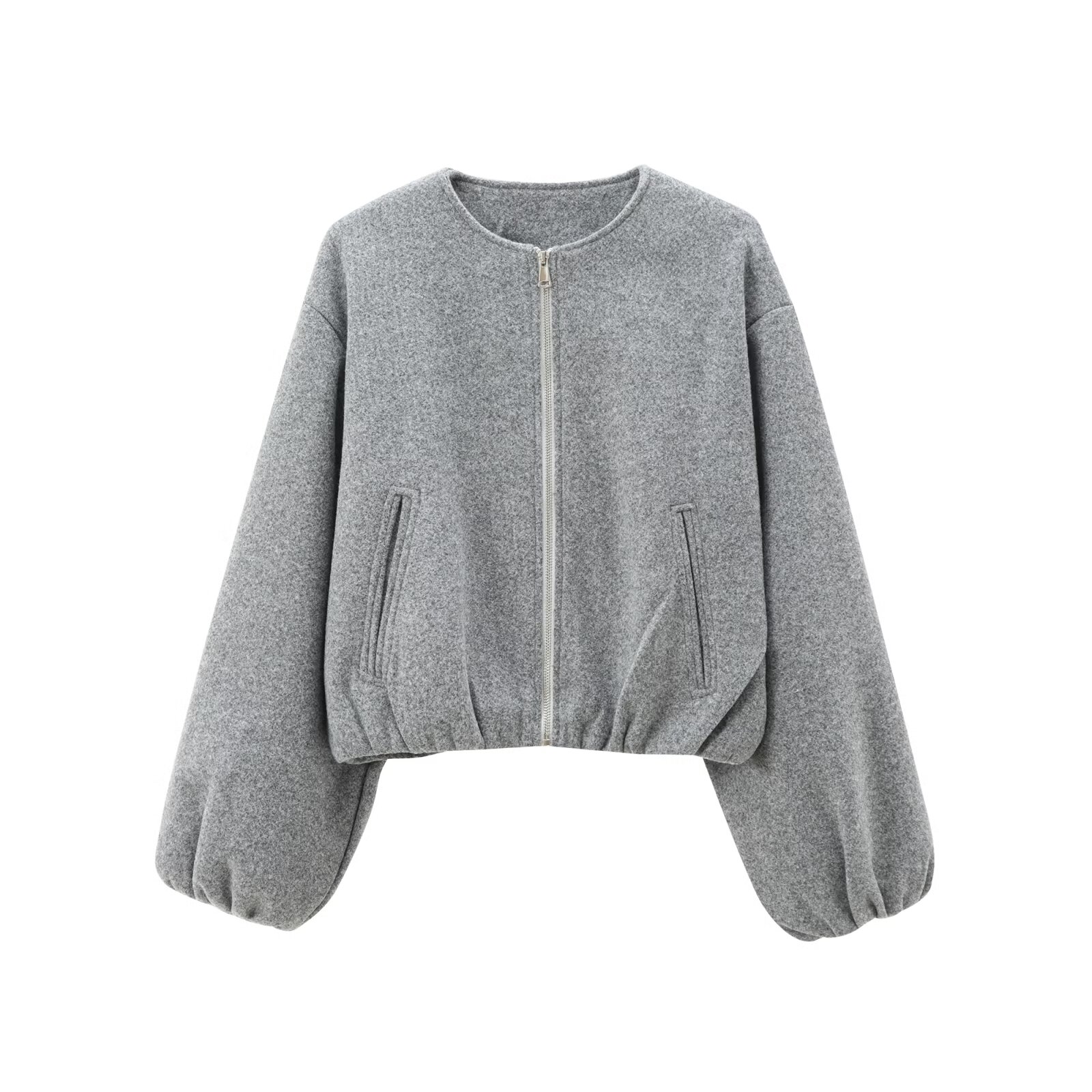 AliExpress MUJER Fleece Bomber Jackets for Women Soft Zipper Woman's Sports Jacket Casual Cropped Jacket Women Long Sleeve Coats Outerwears, view 6