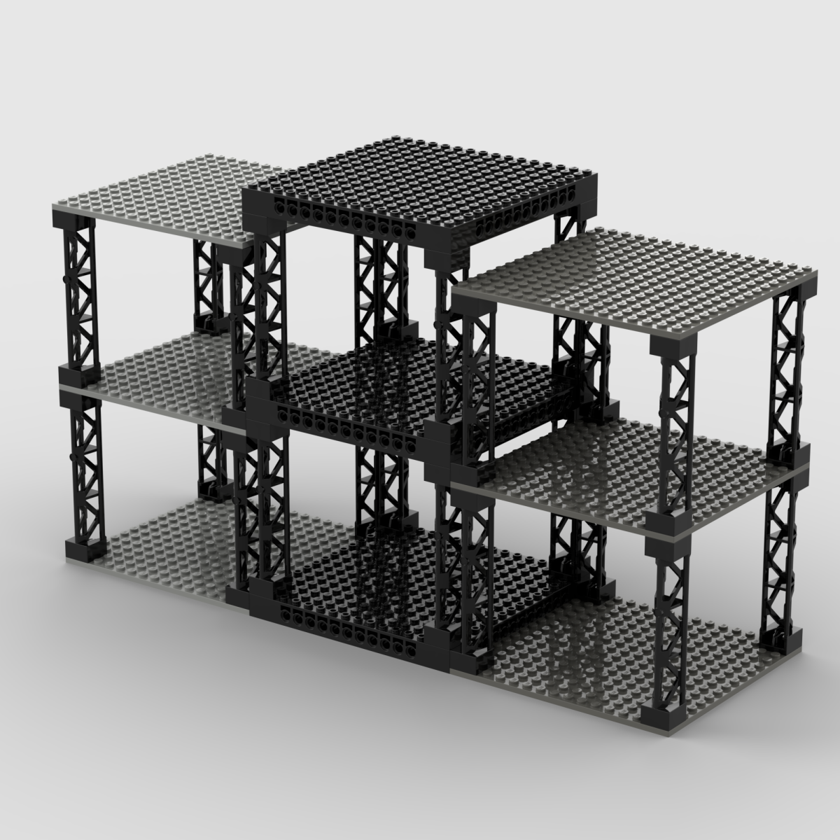 AliExpress Multi Functional Building Blocks Stackable Multi-Layer Desktop Storage Rack Simulated Military Bunkers 16x16 Plate Support Girde