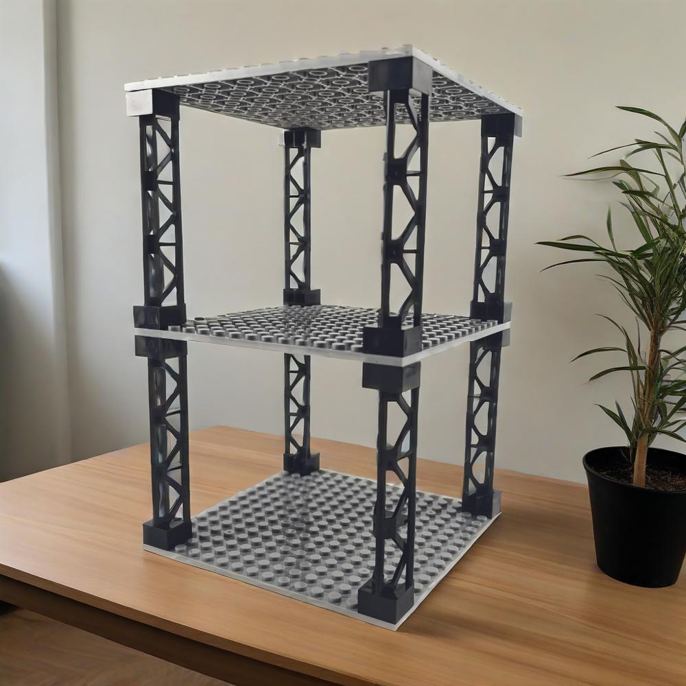 AliExpress Multi Functional Building Blocks Stackable Multi-Layer Desktop Storage Rack Simulated Military Bunkers 16x16 Plate Support Girde, view 3