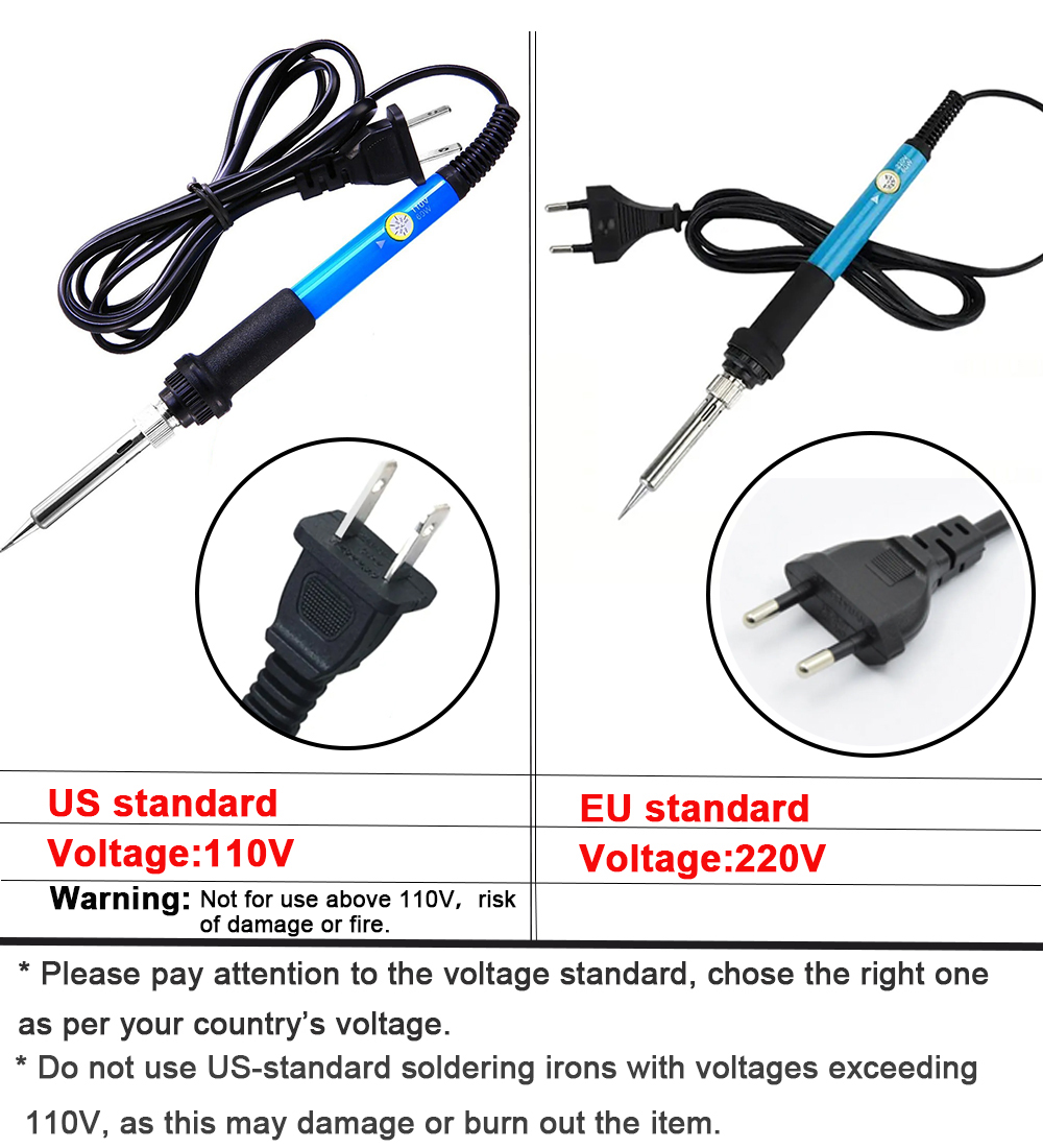 AliExpress 60W Adjustable-Temperature Soldering Iron Kit, view 3