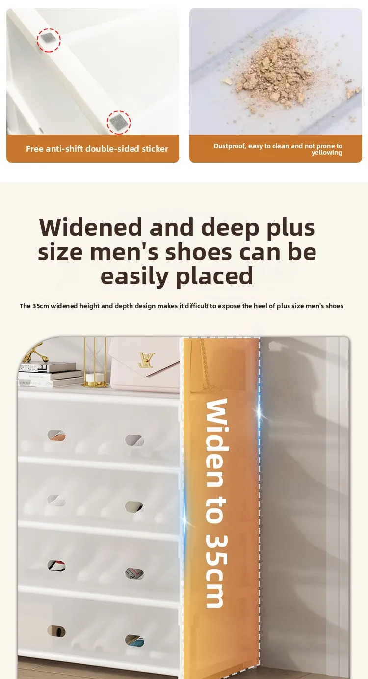 AliExpress Multi-layer Door-mounted Shoe Hat Rack - Simple Assembly Household Integrated Multi-functional Storage Cabinet for Home Use, view 3