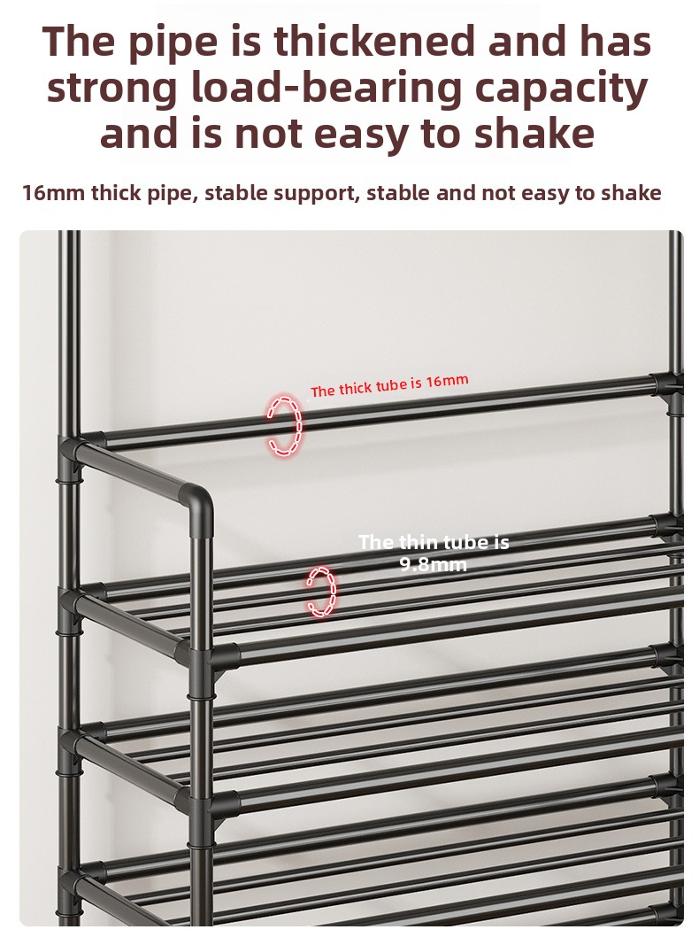 AliExpress Multi-layer Door-mounted Shoe Hat Rack - Simple Assembly Household Integrated Multi-functional Storage Cabinet for Home Use, view 5