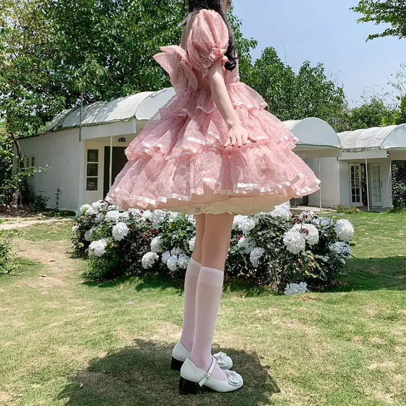 AliExpress Multi-layer Ruffled Petticoats For Women Fluffy Bubble Skirt Crinoline Underskirt No Hoop Boneless Lolita Puffy Skirt Mini Skirt, view 5