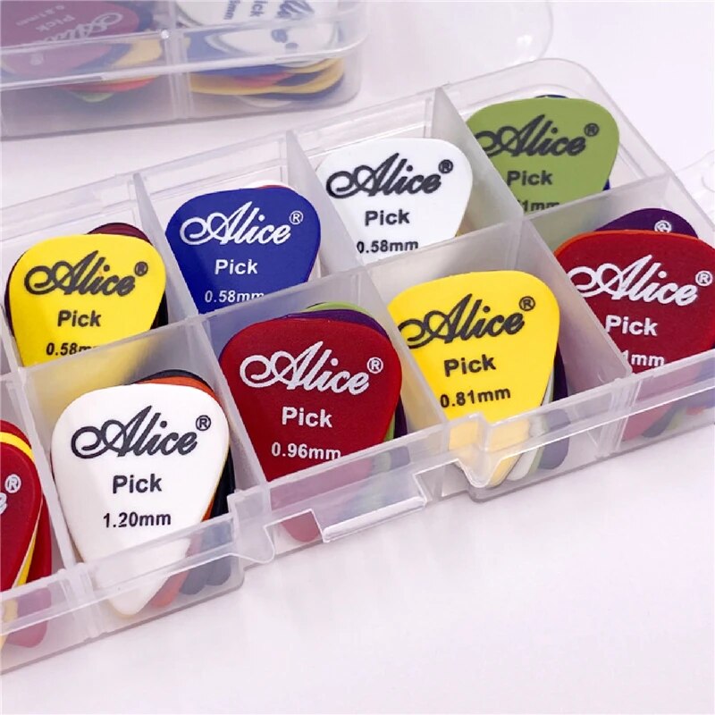 AliExpress Multicolor Guitar Picks 50/100 Pieces Mixed ABS Premium Plastic Guitar Picks for Acoustic Electric Guitars Bass Or Ukulele, view 2