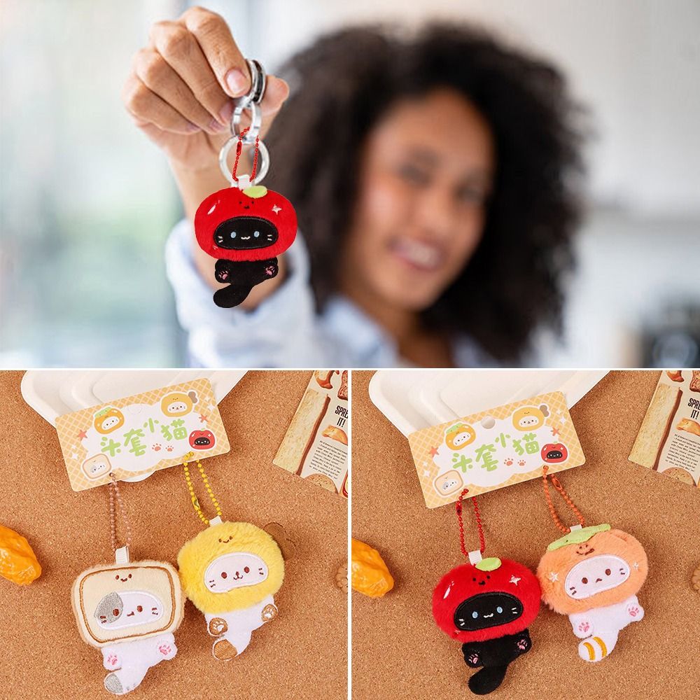 AliExpress Plush Cat Keychain Pendant, view 3