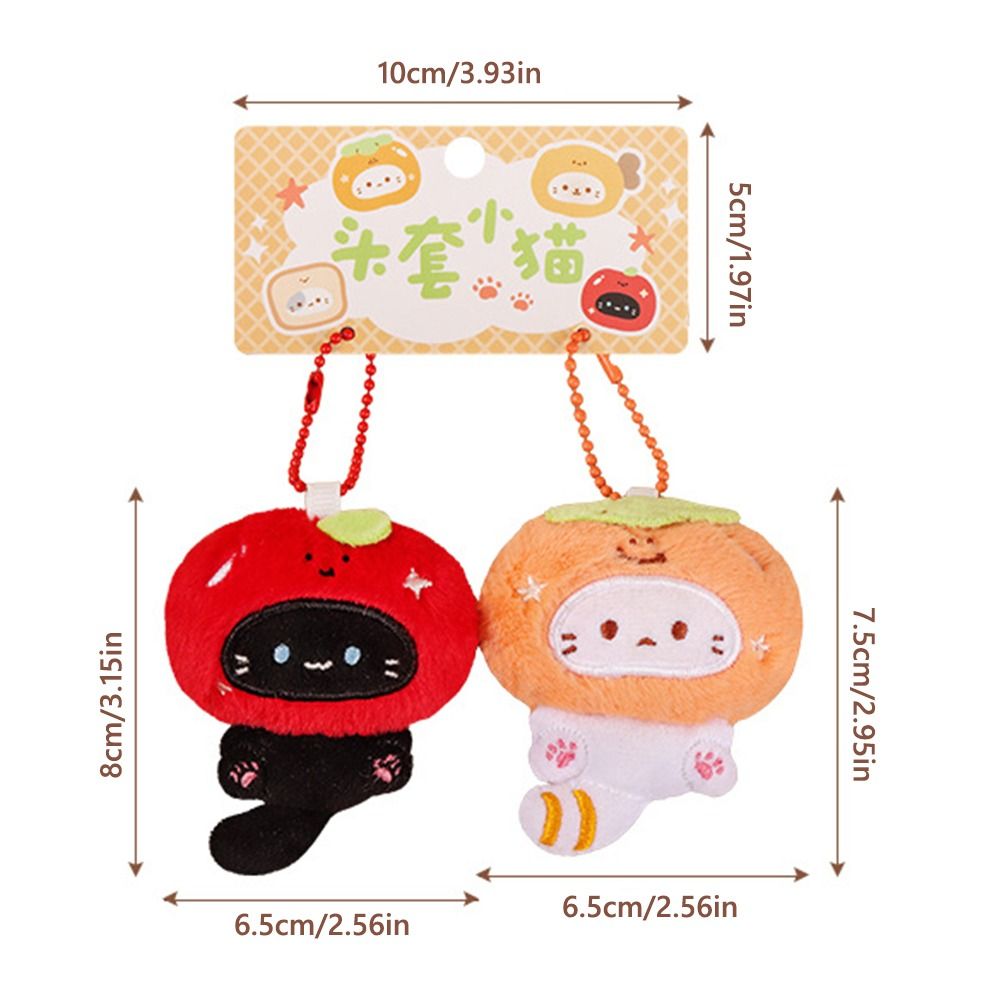 AliExpress Multicolor Plush Cat Keychain Charm, view 6