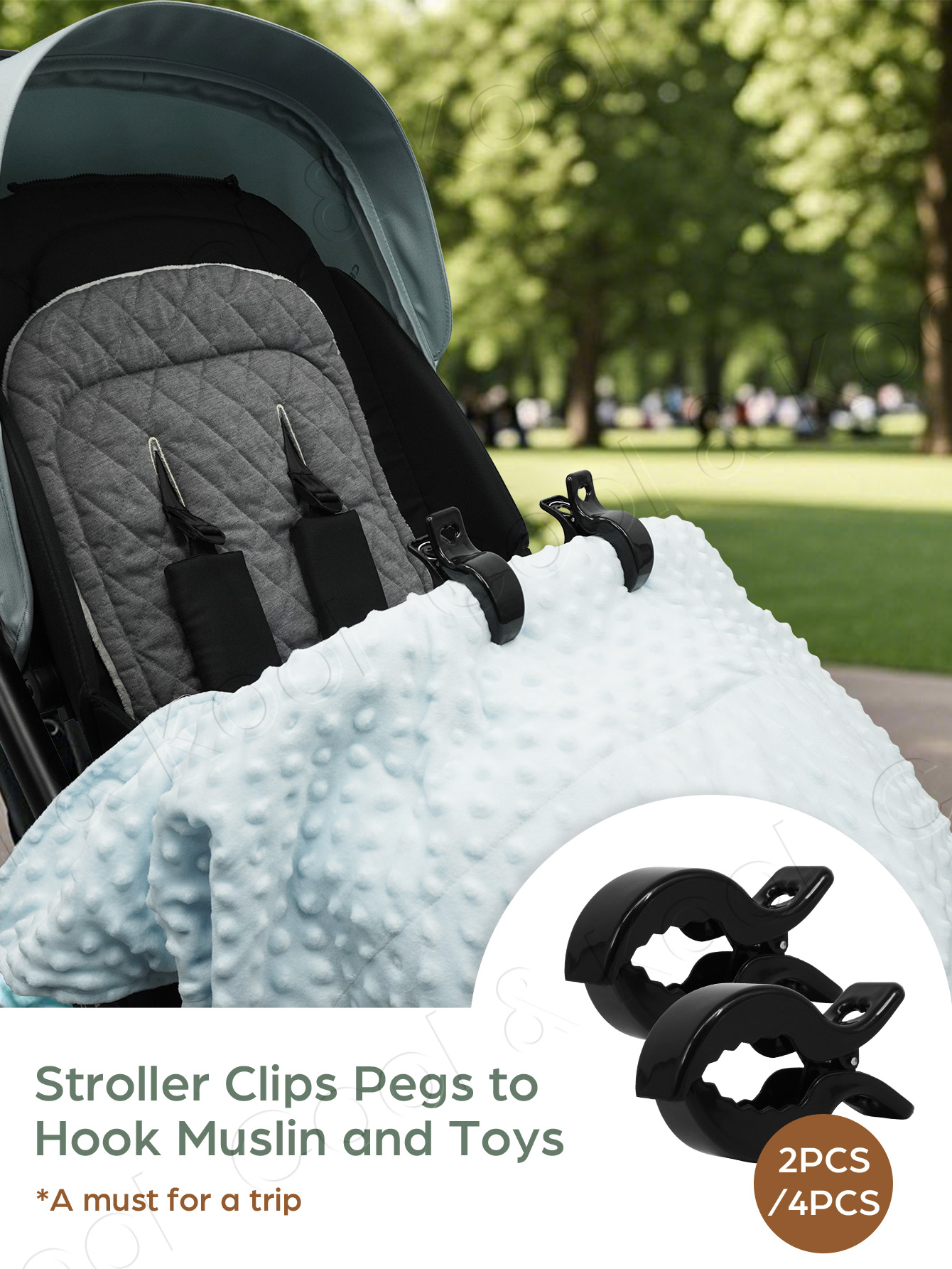 AliExpress Multicolor Universal Baby Stroller Clips, Anti-Drop Crocodile Clamps for Blankets and Accessories, view 6